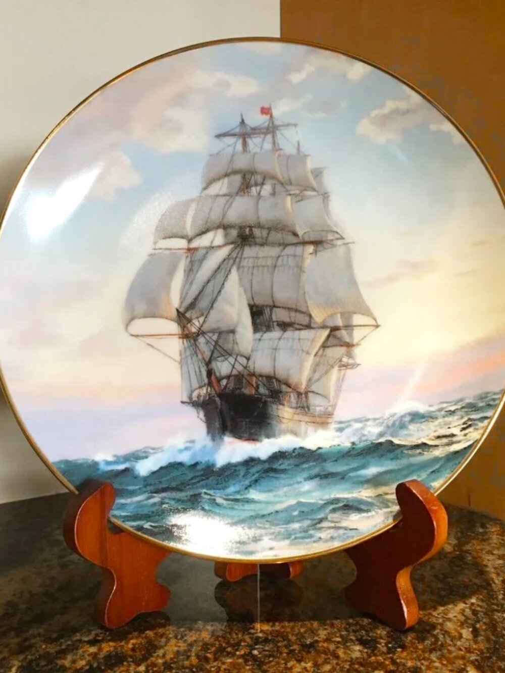 Vintage W.S. George Clipper Ship Plate 'Young America Homeward Bound' 3rd Issue